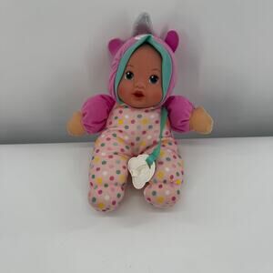 Walmart Doll with Unicorn Hat‎ Polka Dot Outfit Plush Children Lovey Soft Toy